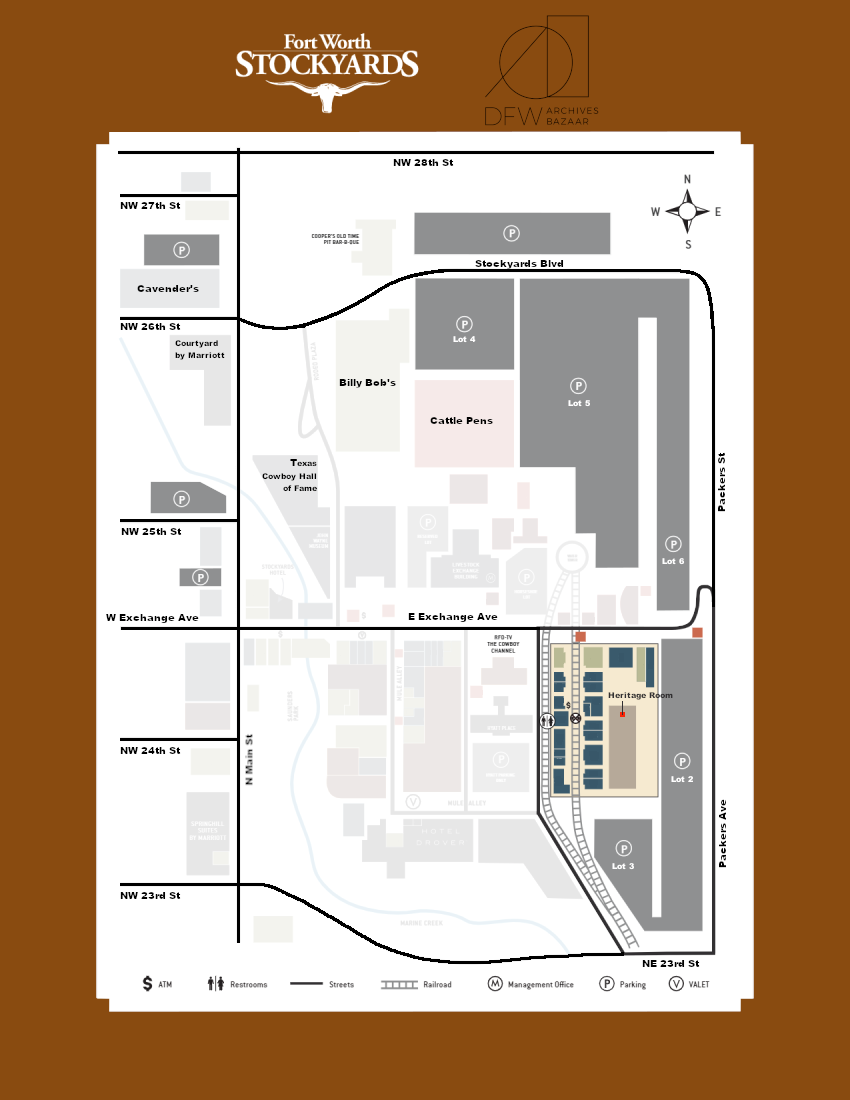 2022 DFW Archives Bazaar Parking Map